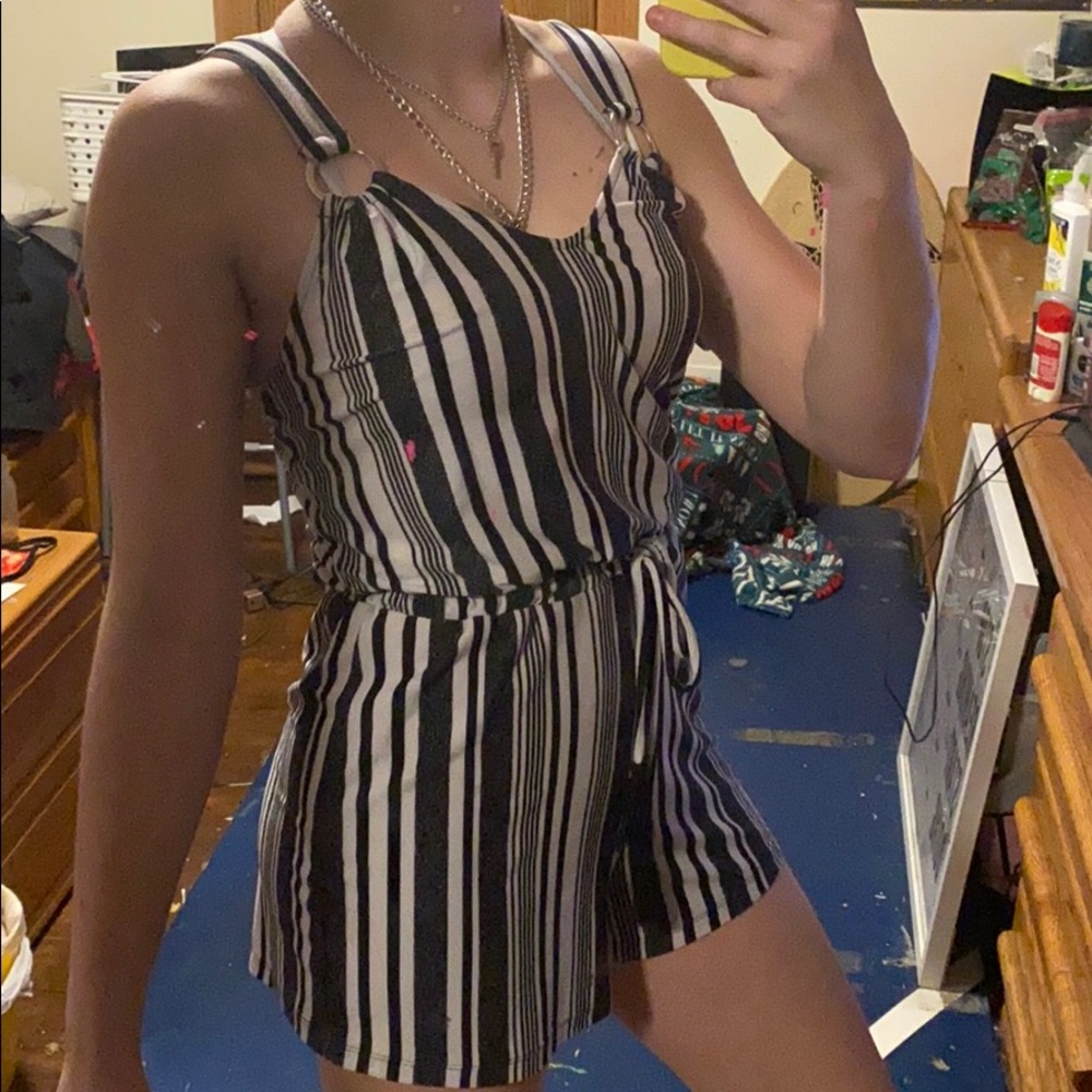 Striped, summer, romper